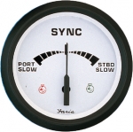 Faria 32907 Euro White Duel Engine Sync Gauge